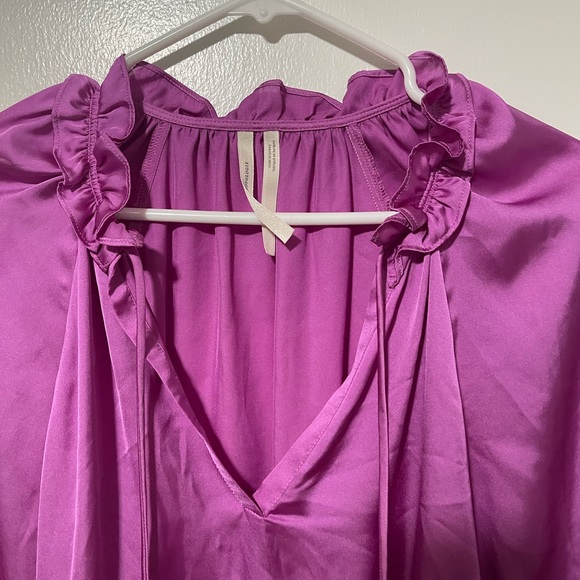 Anthropologie purple blouse size M - Picture 2 of 3